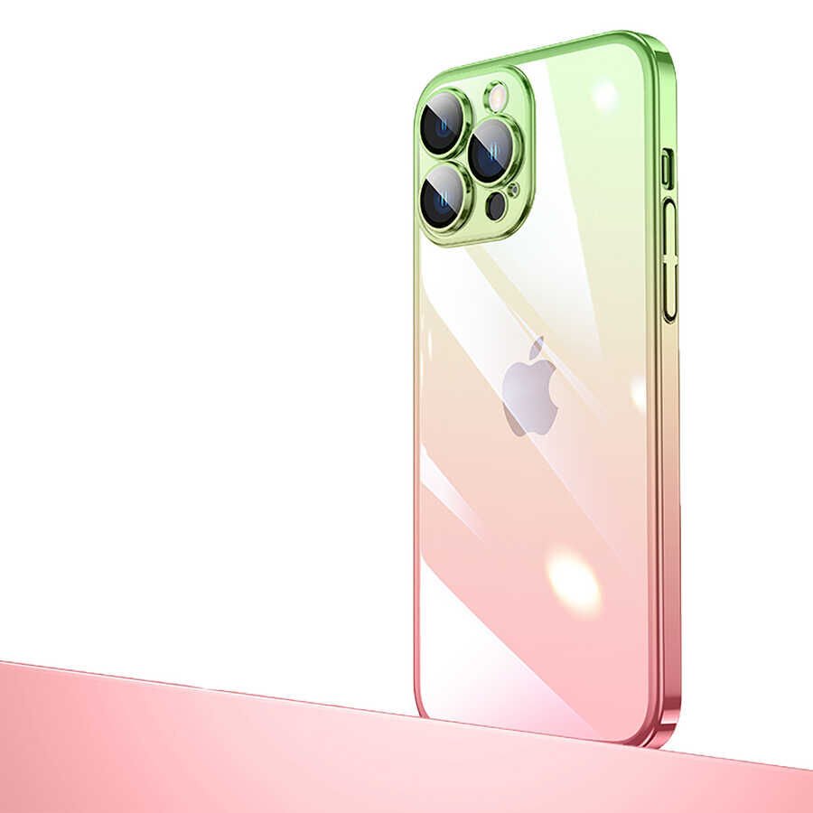 Apple iPhone 12 Pro Max Kılıf Parlak Renk Geçişli Kamera Korumalı HEPTEKİLETİŞİM Senkron Kapak
