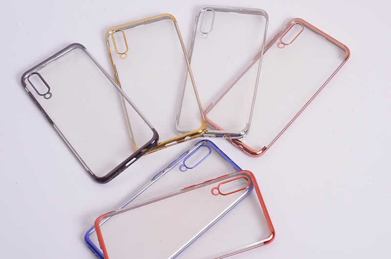 Samsung Galaxy A50 Kılıf HEPTEKİLETİŞİM Dört Köşeli Lazer Silikon Kapak