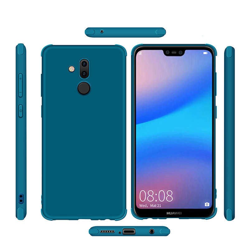 Huawei Mate 20 Lite Sililkon Mat Soft Yüzeyli Kapak (NEVA) Petrol Mavi