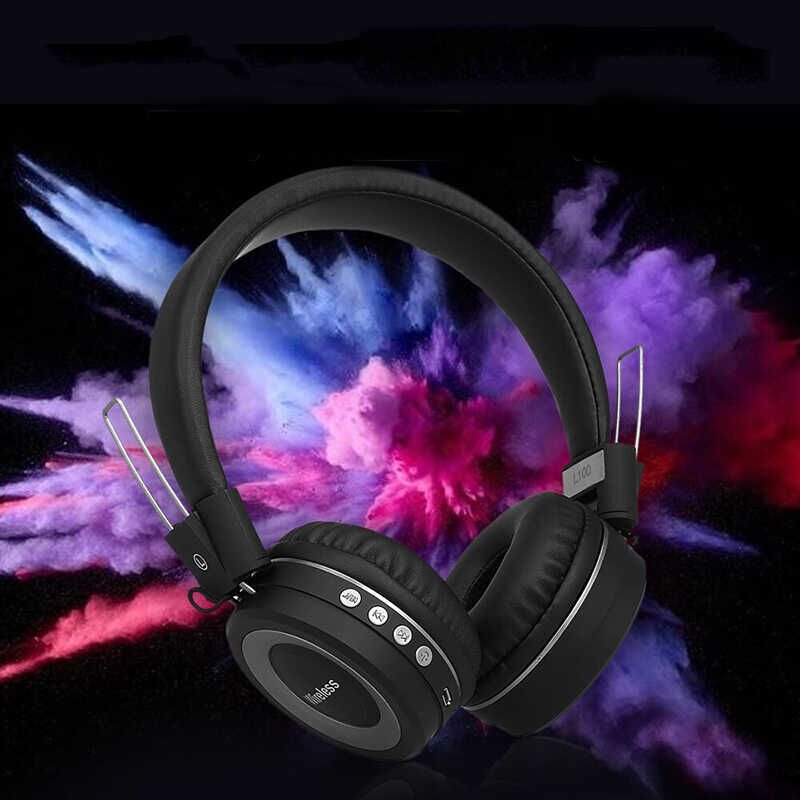 Hafif ve Portatif Kolayca Katlanıp Taşınabilir Dizayn (L100 Bluetooth Kulaklık) Gri