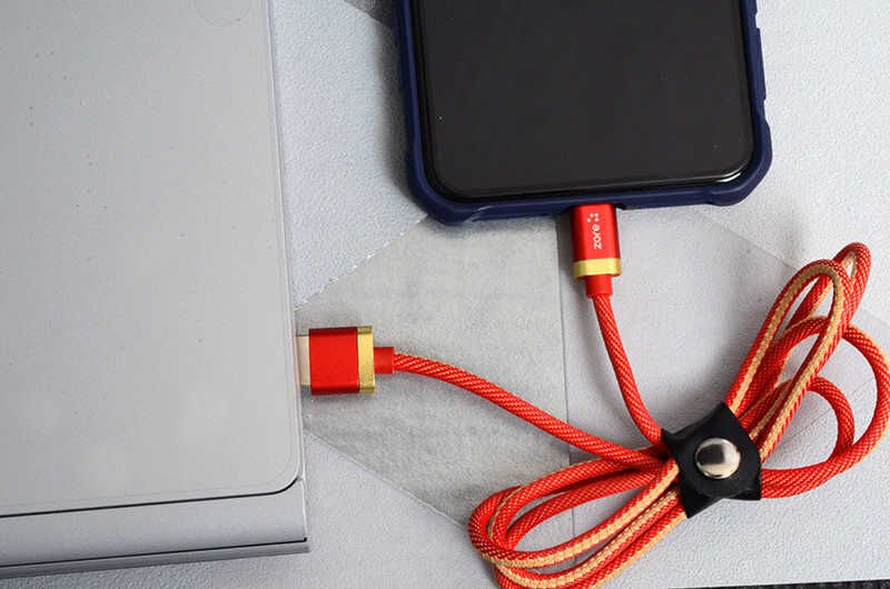 Poro Lightning Usb Kablo 1M Beyaz-Mavi