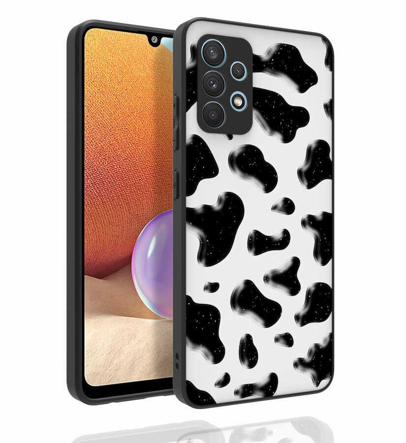 Samsung Galaxy A32 4G Kılıf Kabartmalı Kamera Korumalı Desenli Darbe Emici Renkli Kapak (Nora) NO2