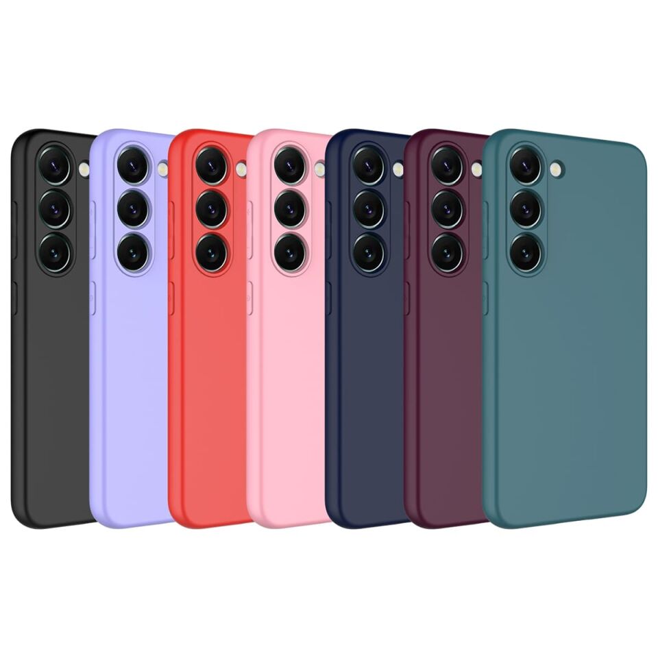 Samsung Galaxy S23 Plus Kadife İç Yüzey Yumuşak Dokulu Kamera Korumalı İnce Kapak (MARA) Lacivert