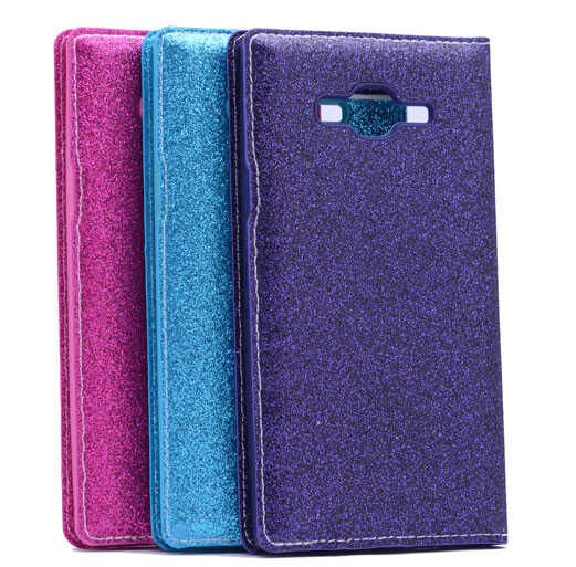 Samsung Galaxy S3 Kapaklı Kılıf Simli Mıknatıslı Kapak (DOLCE-SİM) Turkuaz