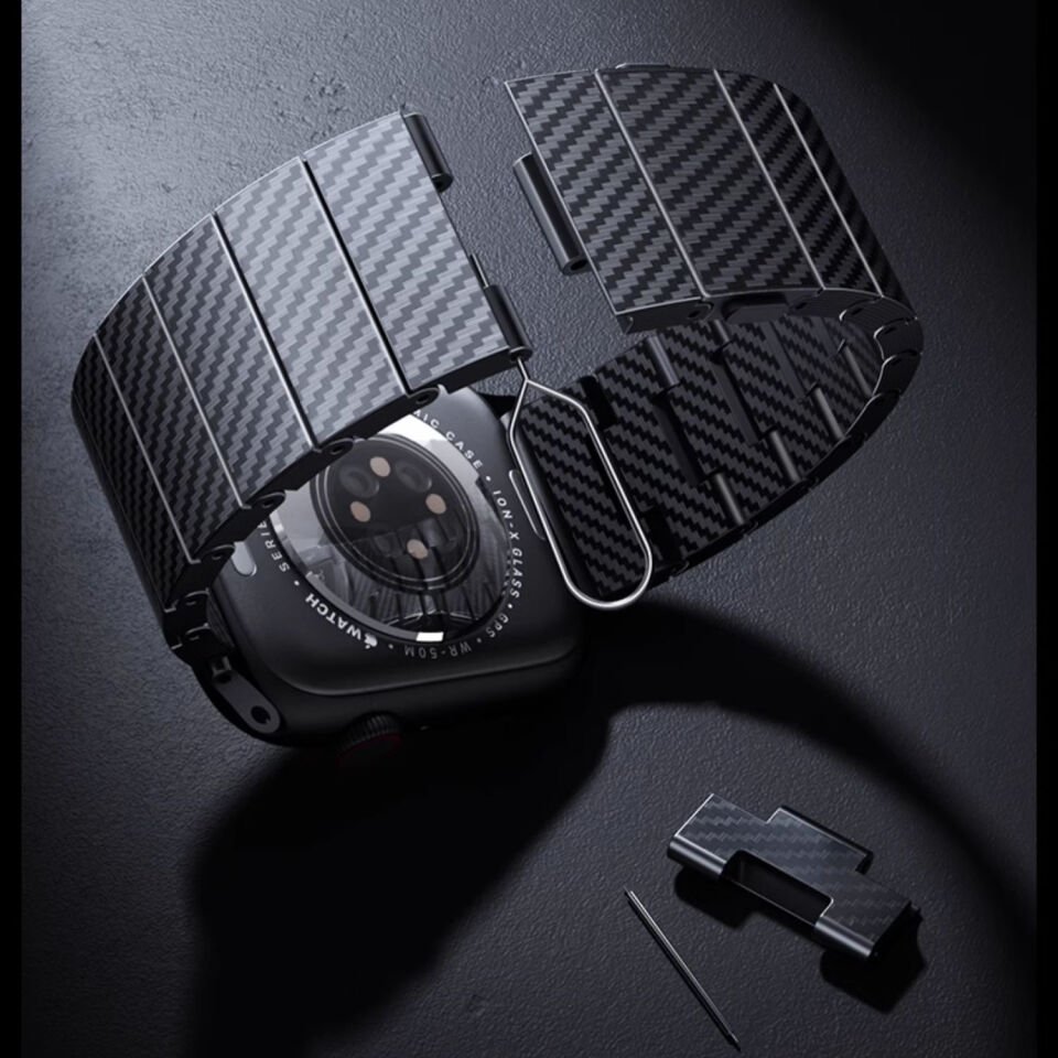 Apple Watch 40mm HEPTEKİLETİŞİM KRD-90 600D Karbon Fiber Kordon