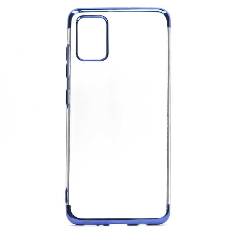 Samsung Galaxy A71 Kılıf Dört Köşe Renkli Lazer Şeffaf Silikon Kapak (GLİTTER) Gri