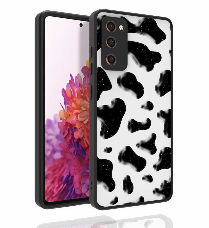 Samsung Galaxy S20 FE Kılıf Kabartmalı Kamera Korumalı Desenli Darbe Emici Renkli Kapak (Nora) NO1