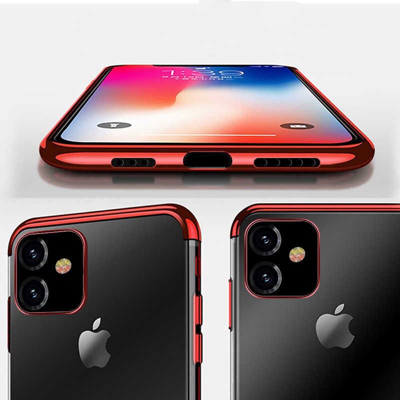 Apple iPhone 11 Kılıf HEPTEKİLETİŞİM Dört Köşeli Lazer Silikon Kapak