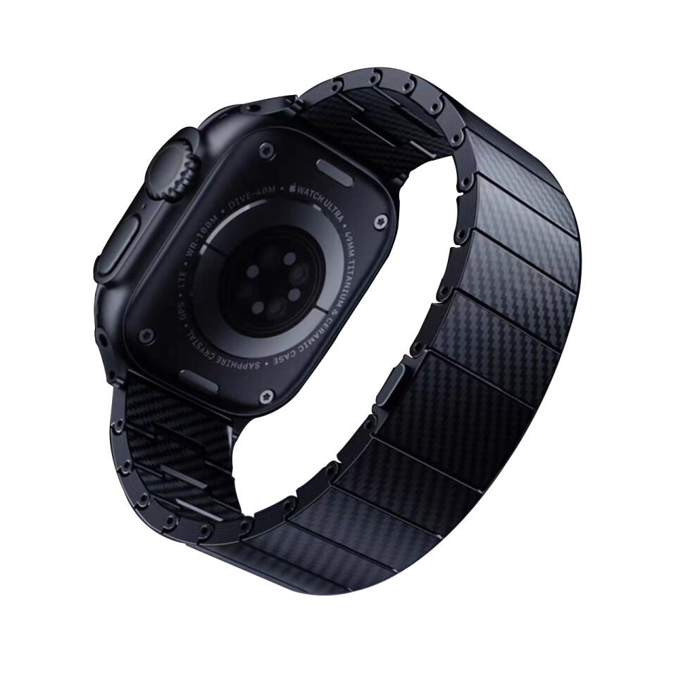 Apple Watch 7 41mm HEPTEKİLETİŞİM KRD-90 600D Karbon Fiber Kordon