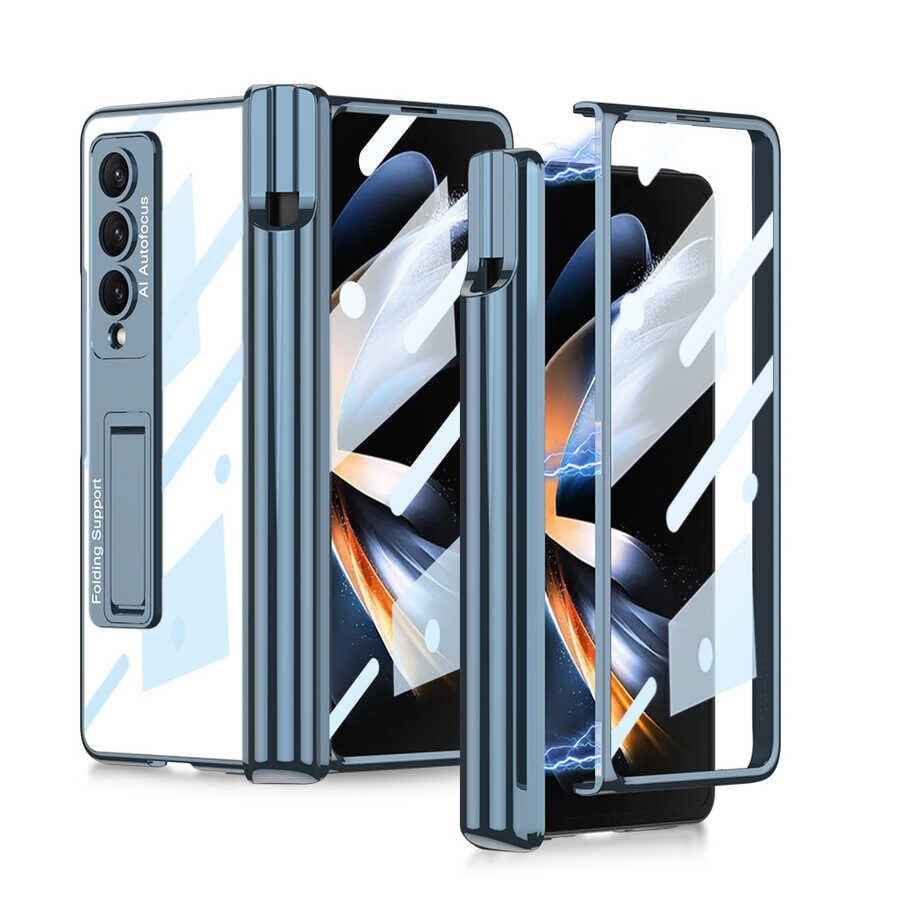 Samsung Galaxy Z Fold 4 Kılıf HEPTEKİLETİŞİM Kıpta Standlı Kalem Bölmeli Kapak