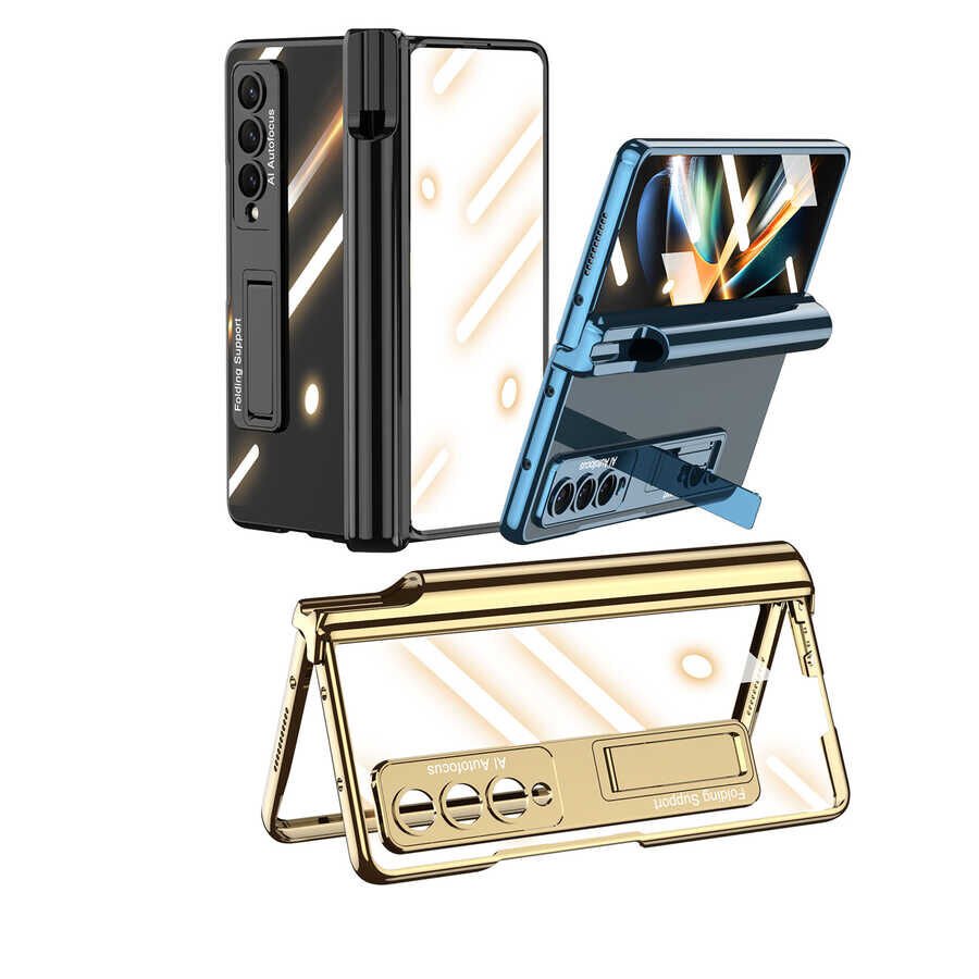 Samsung Galaxy Z Fold 4 Kılıf HEPTEKİLETİŞİM Kıpta Standlı Kalem Bölmeli Kapak