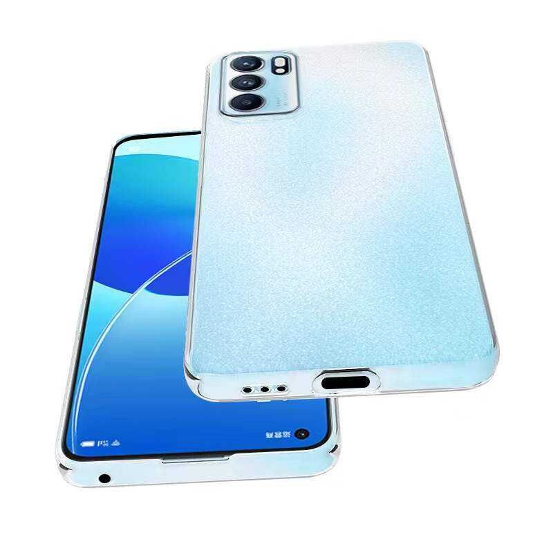 Oppo Reno 6 4G Şeffaf Kılıf Yumuşak İnce Tasarımlı Kapak (SÜPER) Renksiz