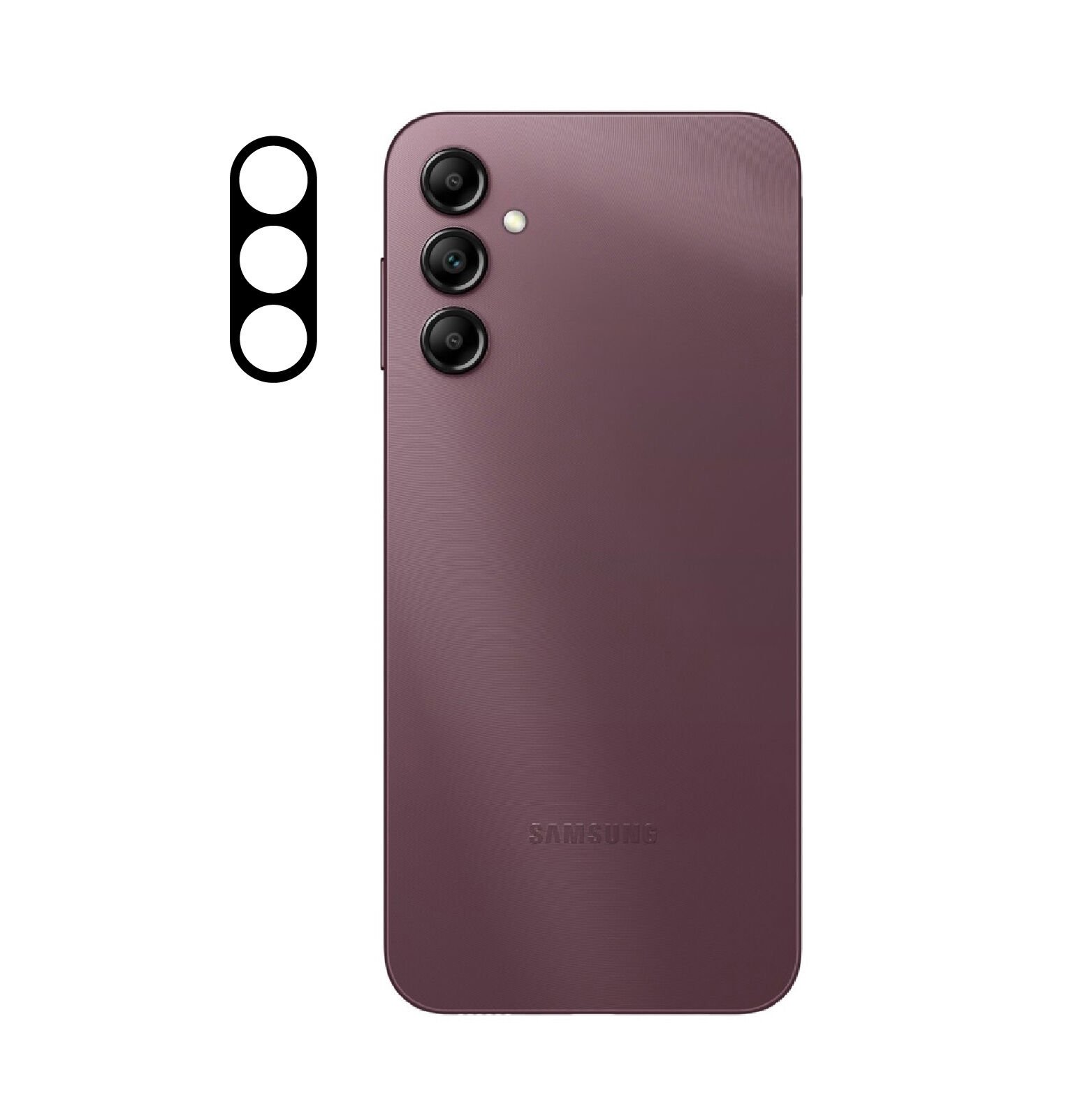 Samsung Galaxy A14 Kamera Lens Koruyucu Siyah Çerçeveli Korunaklı (3D K.C) Siyah