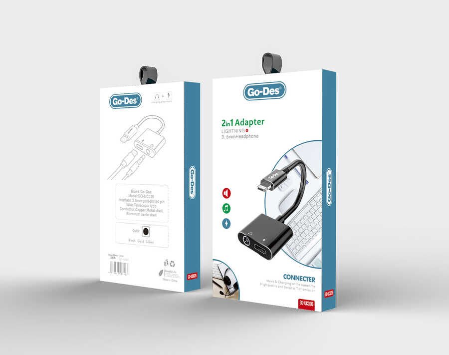 Go Des GD-UC026 2 in 1 Lightning Adaptör