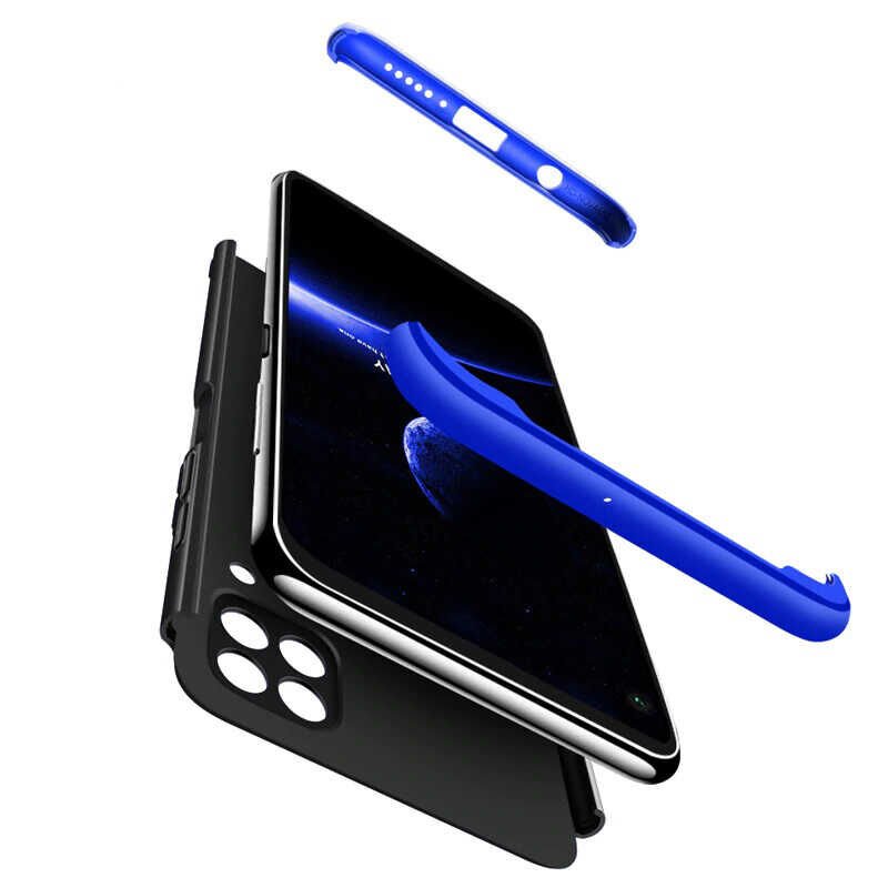 Huawei P40 Lite Kılıf 360 Tam Koruma Ön Ve Arka Sert Mika Kapak Orjinal Ays Gkk Kapak Siyah