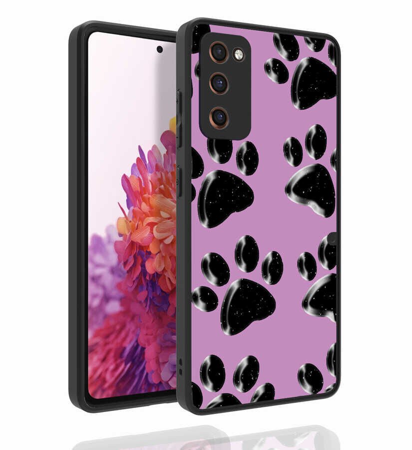 Samsung Galaxy S20 FE Kılıf Kabartmalı Kamera Korumalı Desenli Darbe Emici Renkli Kapak (Nora) NO3