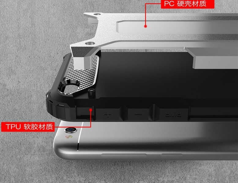 Xiaomi Redmi 5A Kılıf Armor Köşe Korumalı Çift Katman Tank Zırh Kapak (CRASH) Mavi