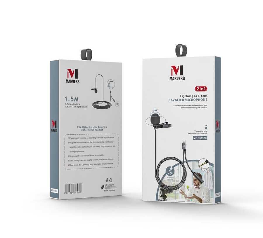 HEPTEKİLETİŞİM MS-UC568 Canlı Yayın Yaka Mikrofon