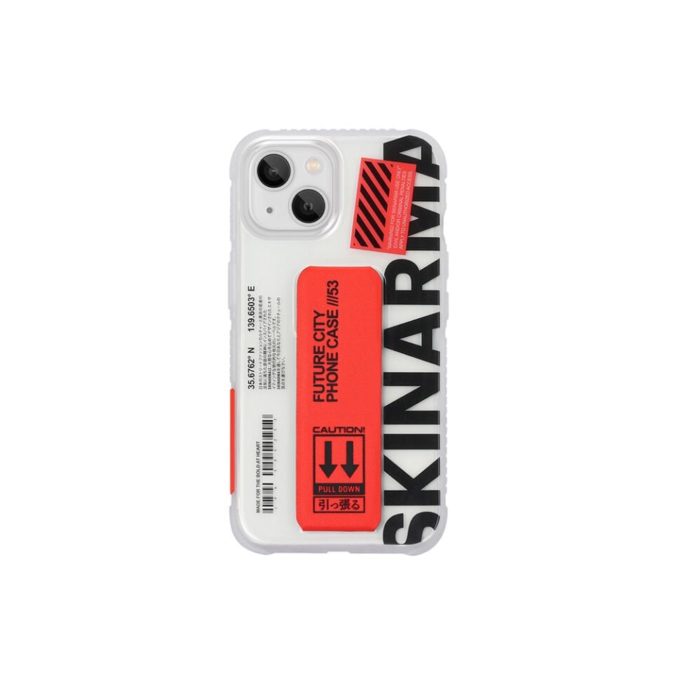 Apple iPhone 13 Kılıf Skinarma Şeffaf Desenli Airbag Tasarımlı Standlı Kogeta Kapak