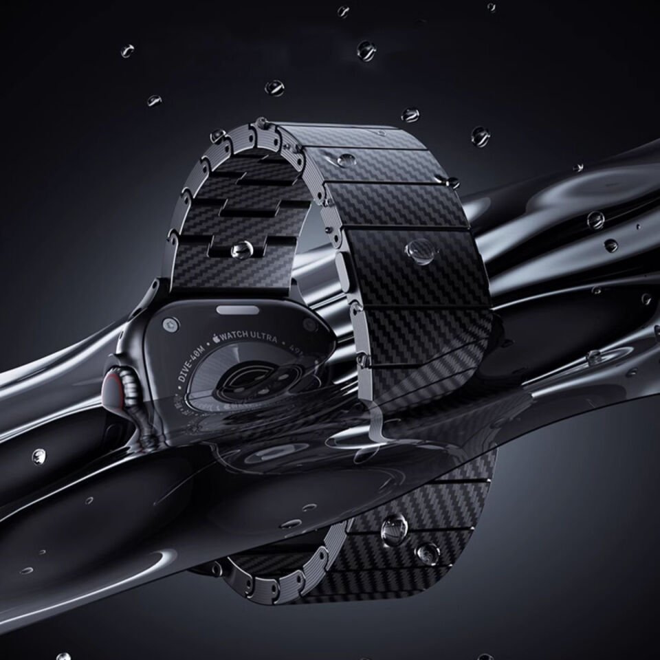 Apple Watch Ultra 49mm HEPTEKİLETİŞİM KRD-90 600D Karbon Fiber Kordon