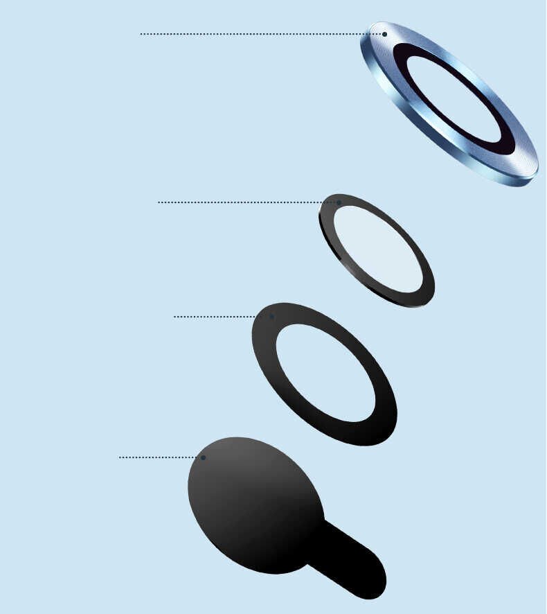 Apple iPhone 13 Pro Max HEPTEKİLETİŞİM CL-04 Kamera Lens Koruyucu