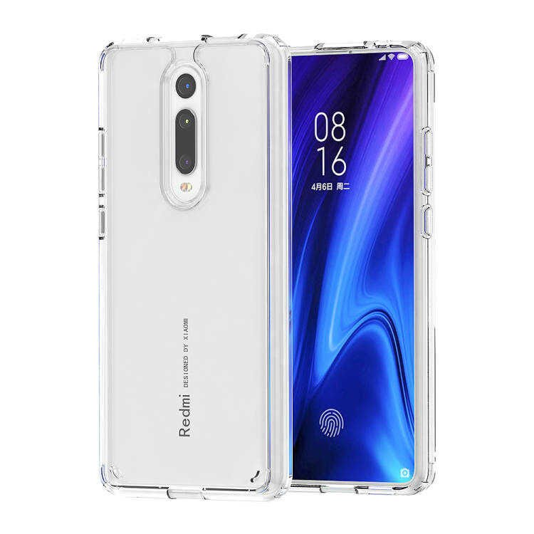 Xiaomi Mi 9T Kılıf Kamera Çıkıntılı Şeffaf Darbe Emici Sert Silikon Kapak (COSS) Renksiz