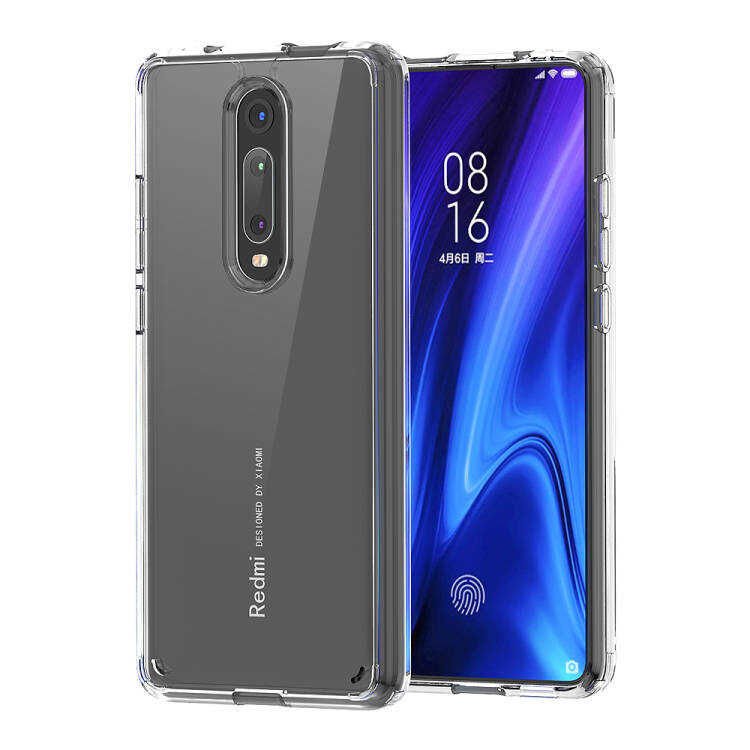 Xiaomi Mi 9T Kılıf Kamera Çıkıntılı Şeffaf Darbe Emici Sert Silikon Kapak (COSS) Renksiz