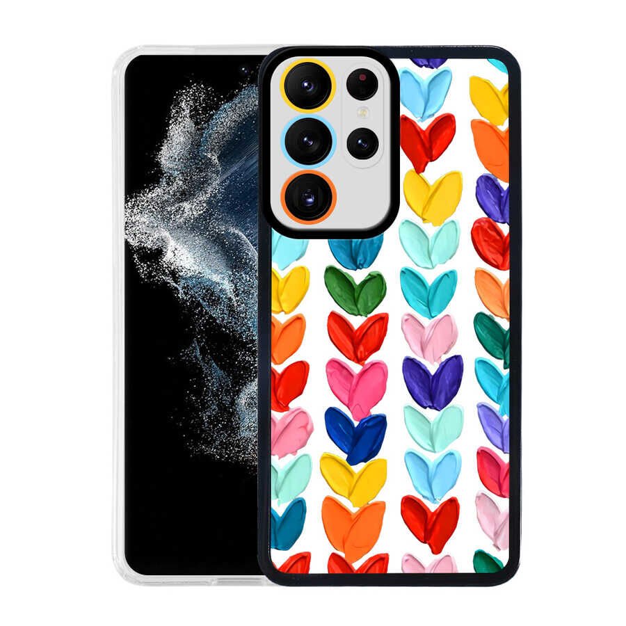 Samsung Galaxy S22 Ultra Kılıf HEPTEKİLETİŞİM M-Fit Desenli Kapak