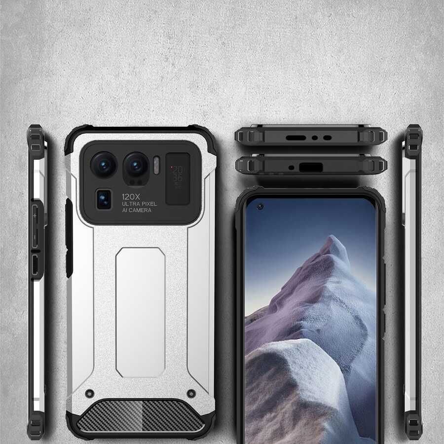 Xiaomi Mi 11 Ultra Kılıf Armor Köşe Korumalı Çift Katman Tank Zırh Kapak (CRASH) Siyah