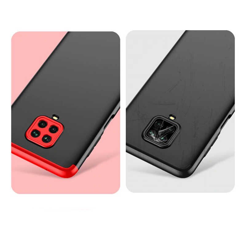 Xiaomi Redmi Note 9S Kılıf 360 Tam Koruma Ön Ve Arka Sert Mika Kapak Orjinal Ays Gkk Kapak Mavi