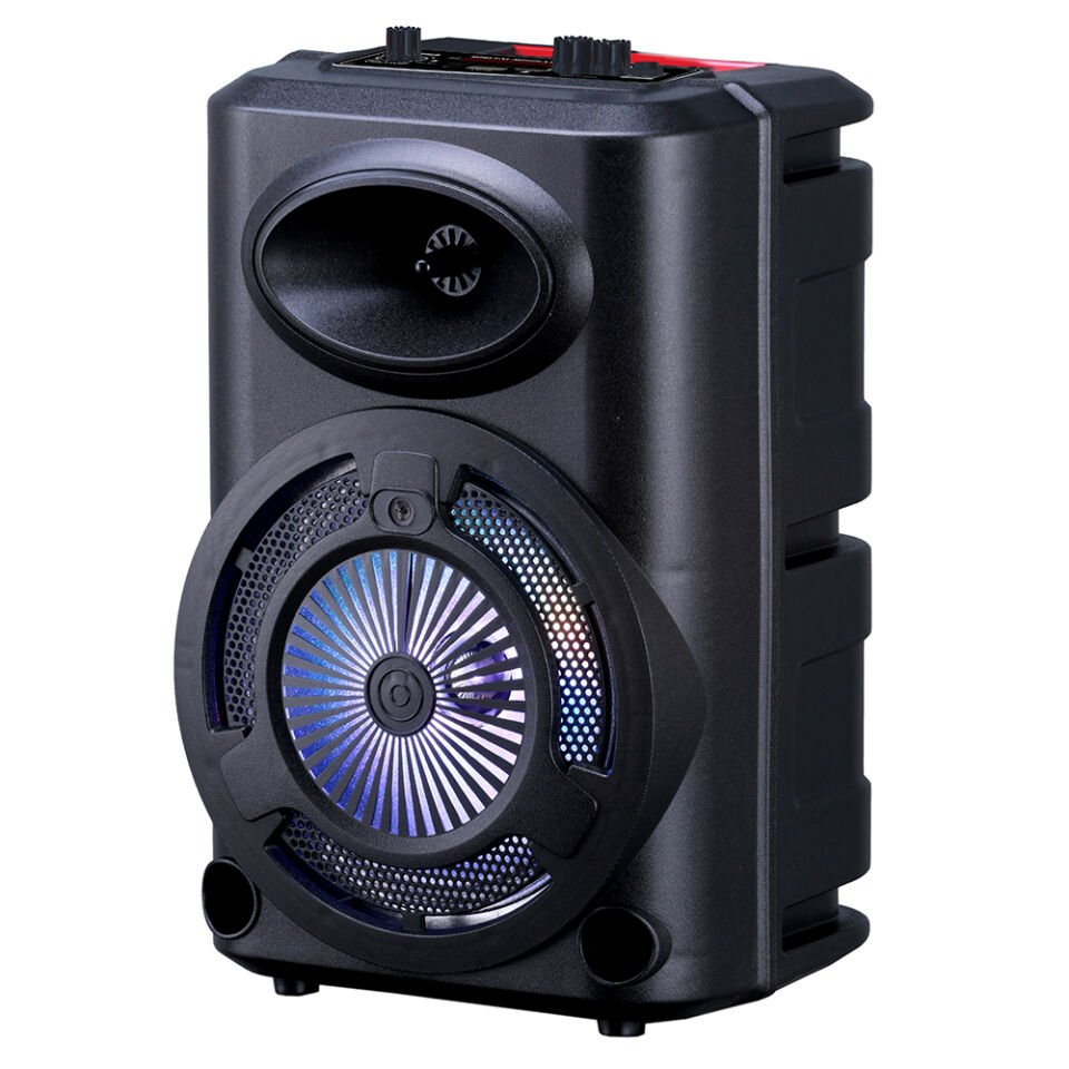 HEPTEKİLETİŞİM GD-903 Dijital LED Göstergeli FM Radyolu Mikrofonlu RGB TWS 8 inç Stereo Bass Kablosuz Karaoke Hoparlör
