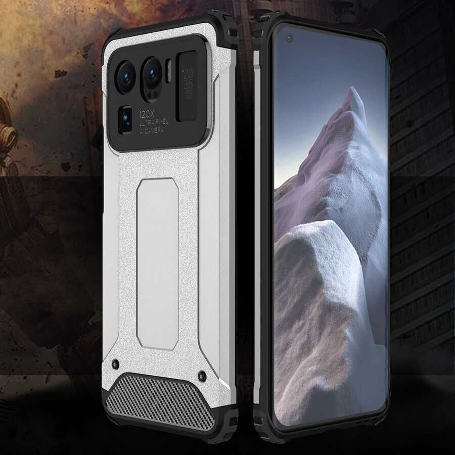 Xiaomi Mi 11 Ultra Kılıf Armor Köşe Korumalı Çift Katman Tank Zırh Kapak (CRASH) Gold