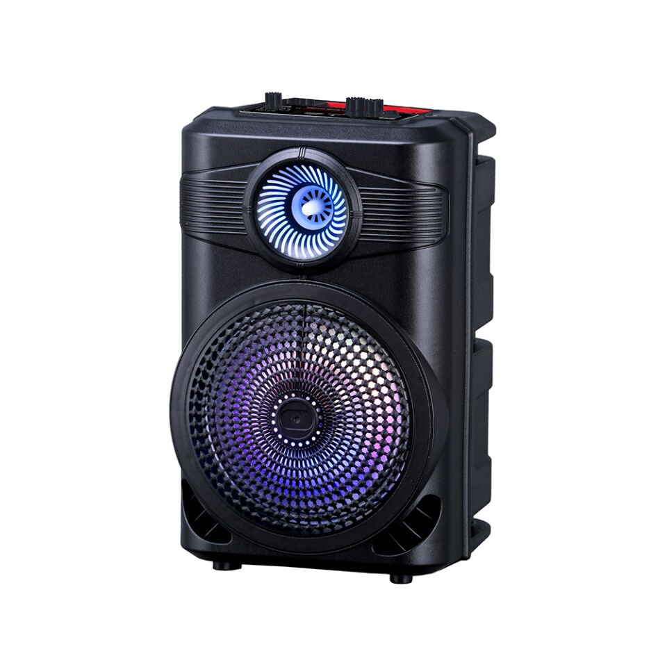 HEPTEKİLETİŞİM GD-904 Dijital LED Göstergeli FM Radyolu Mikrofonlu RGB TWS 8 inç Stereo Bass Kablosuz Karaoke Hoparlör