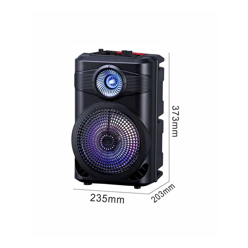 HEPTEKİLETİŞİM GD-904 Dijital LED Göstergeli FM Radyolu Mikrofonlu RGB TWS 8 inç Stereo Bass Kablosuz Karaoke Hoparlör