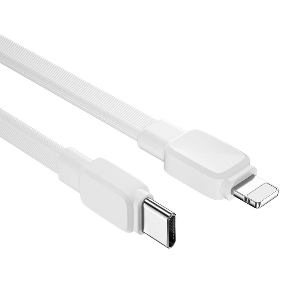 Wiwu Bravo Wİ-C004 Yassı Tasarım 20W Hızlı Şarj Özellikli Type-C to Lightning PD Kablo 1M