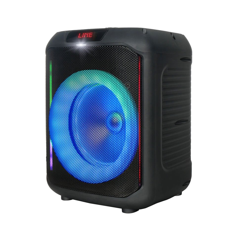 HEPTEKİLETİŞİM GD-907 Dijital LED Göstergeli FM Radyolu Mikrofonlu RGB TWS 8 inç Stereo Bass Kablosuz Karaoke Hoparlör