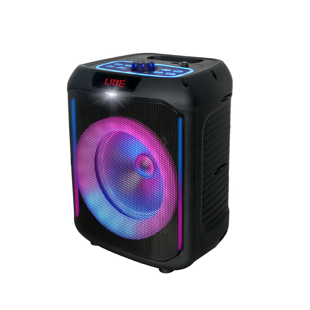 HEPTEKİLETİŞİM GD-907 Dijital LED Göstergeli FM Radyolu Mikrofonlu RGB TWS 8 inç Stereo Bass Kablosuz Karaoke Hoparlör