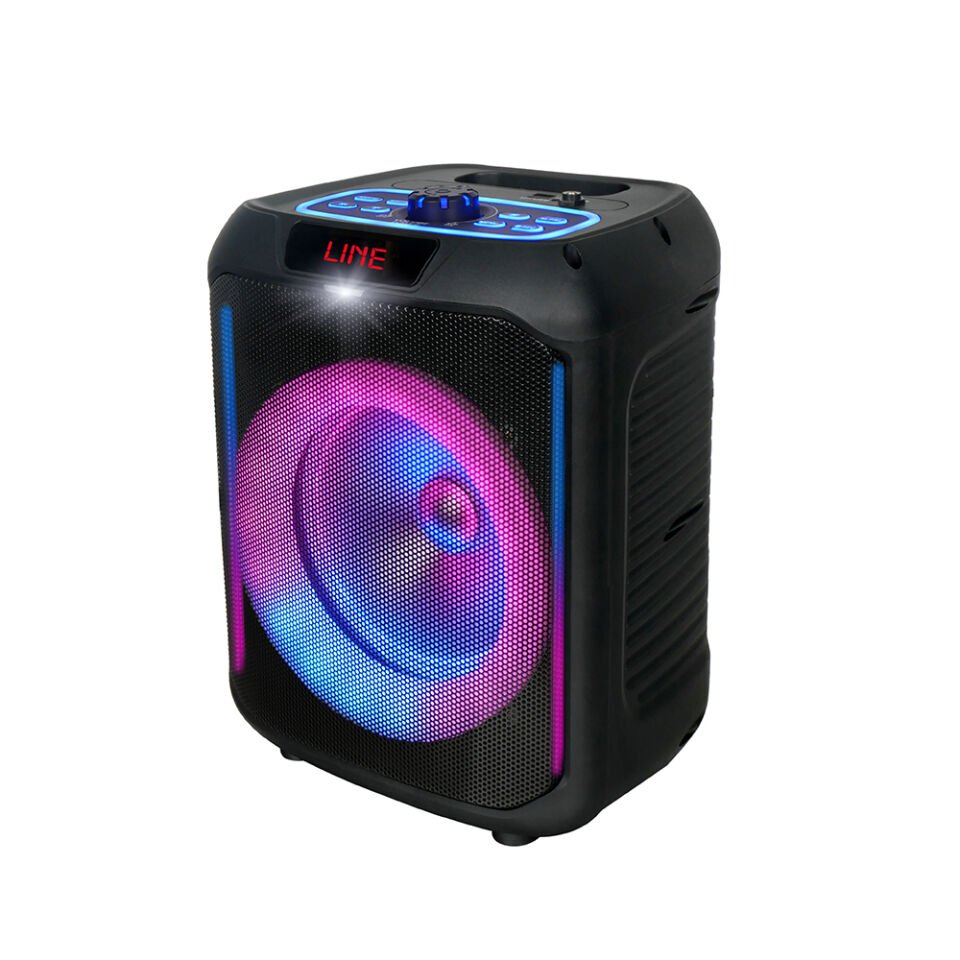 HEPTEKİLETİŞİM GD-907 Dijital LED Göstergeli FM Radyolu Mikrofonlu RGB TWS 8 inç Stereo Bass Kablosuz Karaoke Hoparlör