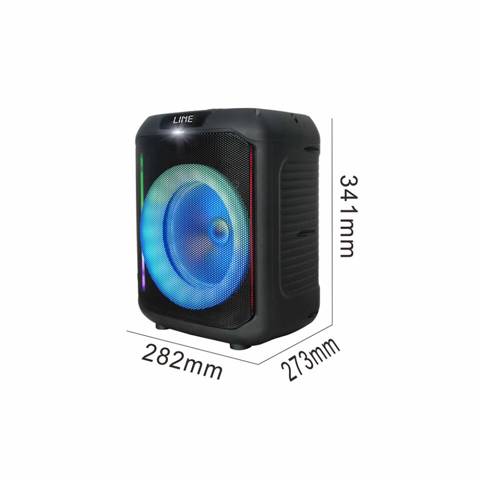 HEPTEKİLETİŞİM GD-907 Dijital LED Göstergeli FM Radyolu Mikrofonlu RGB TWS 8 inç Stereo Bass Kablosuz Karaoke Hoparlör