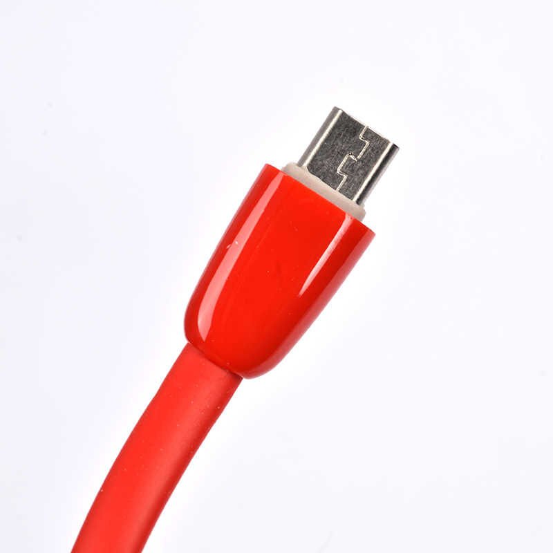 Yassı Yumuşak Micro Usb Kablo Kırmızı