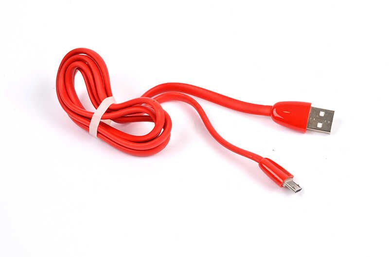 Yassı Yumuşak Micro Usb Kablo Kırmızı