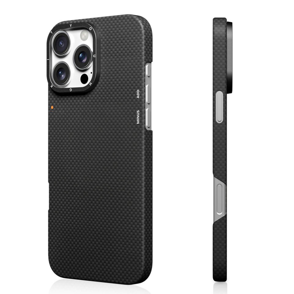 Apple iPhone 16 Pro Kılıf Magsafe Şarj Özellikli Aramid Fiber Youngkit 1500D Kevlar Extreme Wing Serisi Kapak