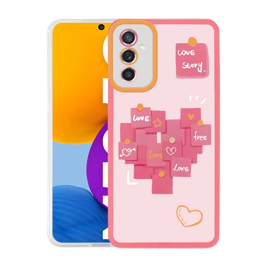 Samsung Galaxy M52 Kılıf HEPTEKİLETİŞİM M-Fit Desenli Kapak