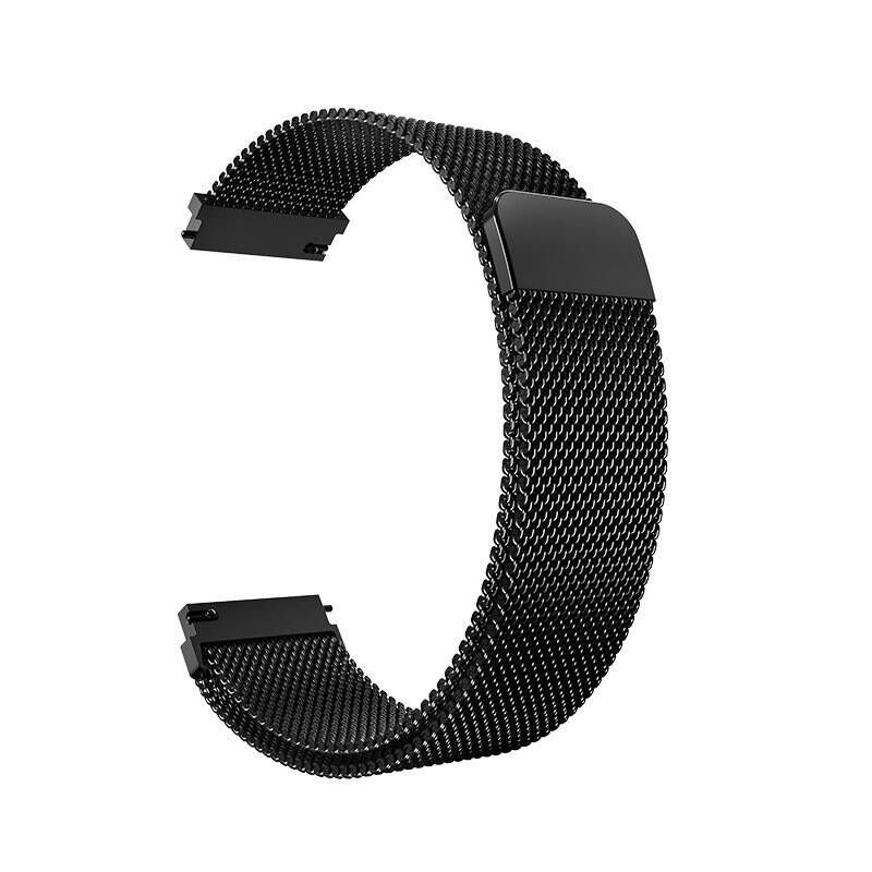 Huawei Watch GT4 41mm (18 mm) Metal Kordon Paslanmaz Çelik Örgü (KRD-01) Siyah