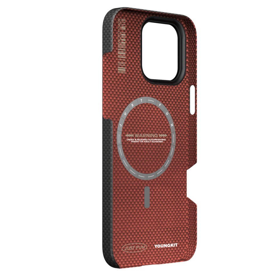 Apple iPhone 16 Pro Max Kılıf Magsafe Şarj Özellikli Aramid Fiber Youngkit 1500D Kevlar Extreme Wing Serisi Kapak