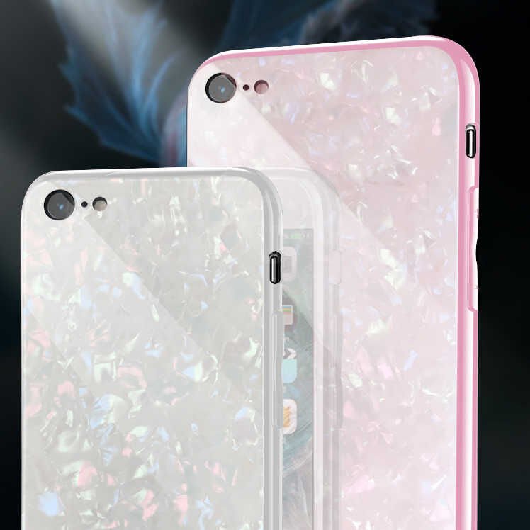 Apple iPhone SE 2022 Kılıf HEPTEKİLETİŞİM Marbel Cam Silikon