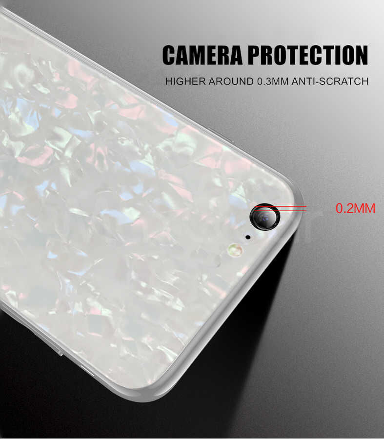 Apple iPhone SE 2022 Kılıf HEPTEKİLETİŞİM Marbel Cam Silikon