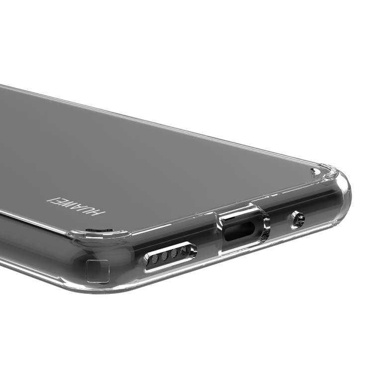 Huawei Honor 20 Kılıf Kamera Çıkıntılı Şeffaf Darbe Emici Sert Silikon Kapak (COSS) Renksiz