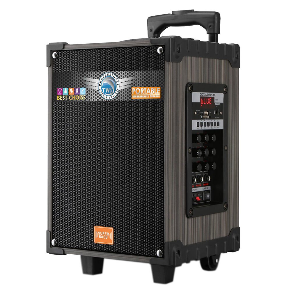 HEPTEKİLETİŞİM LT-908 Dijital LED Göstergeli FM Radyolu Mikrofonlu TWS 8 inç Stereo Bass Kablosuz Karaoke Hoparlör