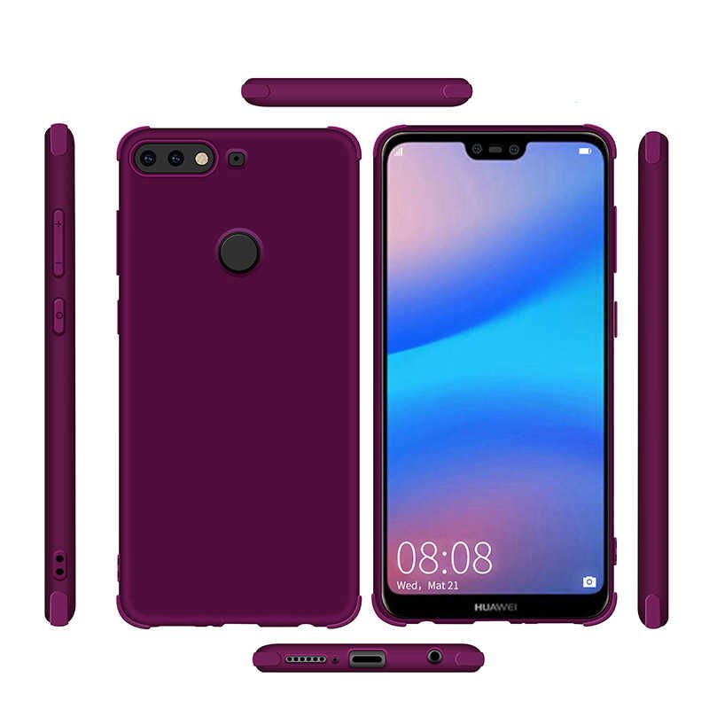 Huawei Y7 2018 Sililkon Mat Soft Yüzeyli Kapak (NEVA) Pembe